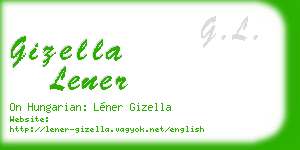 gizella lener business card