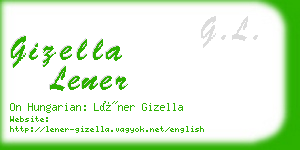 gizella lener business card